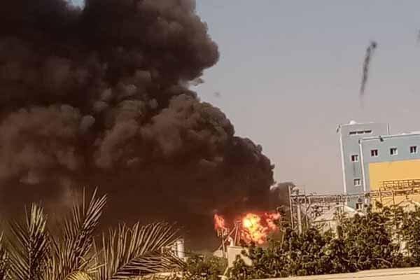 آتش سوزی مهیب در خارطوم، دهها نفر کشته و زخمی شدند